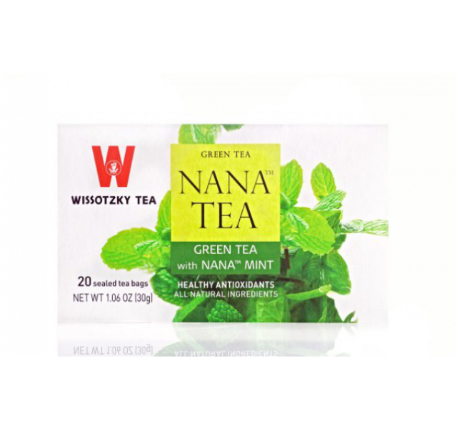 Wissotzky Green tea with Nana mint tea