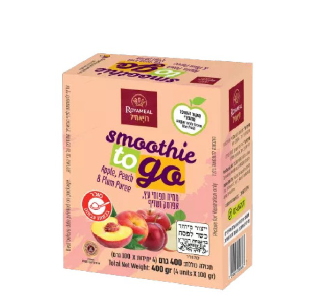 Smoothie to go apple, peach & plum 4*100 g