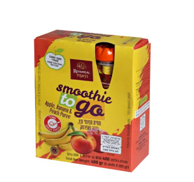 Smoothie to go apple, banana & peach 4*100 g